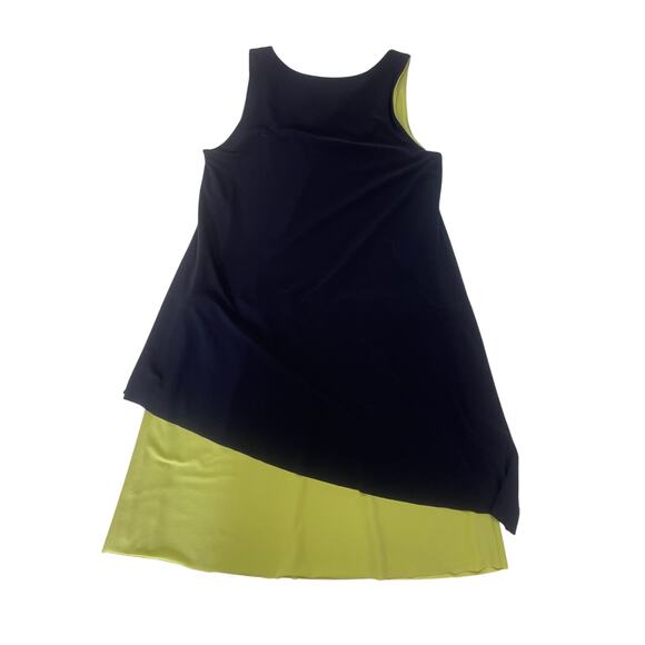 Joseph Ribkoff Asymmetrical Flowy Swing Dress Navy Blue Green - Size Women's 8 - Picture 4 of 10